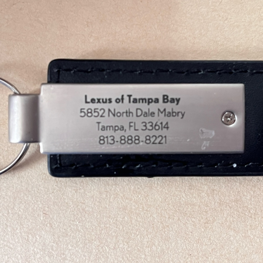 Lexus Black Leather Key Chain.